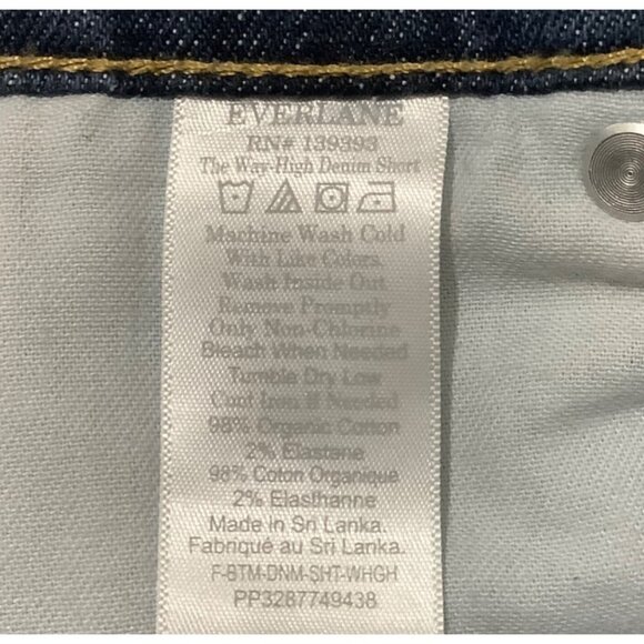 Everlane Women's The Way-High Denim Shorts Size 27 Medium Wash 5 Pocket Frayed - Picture 4 of 9